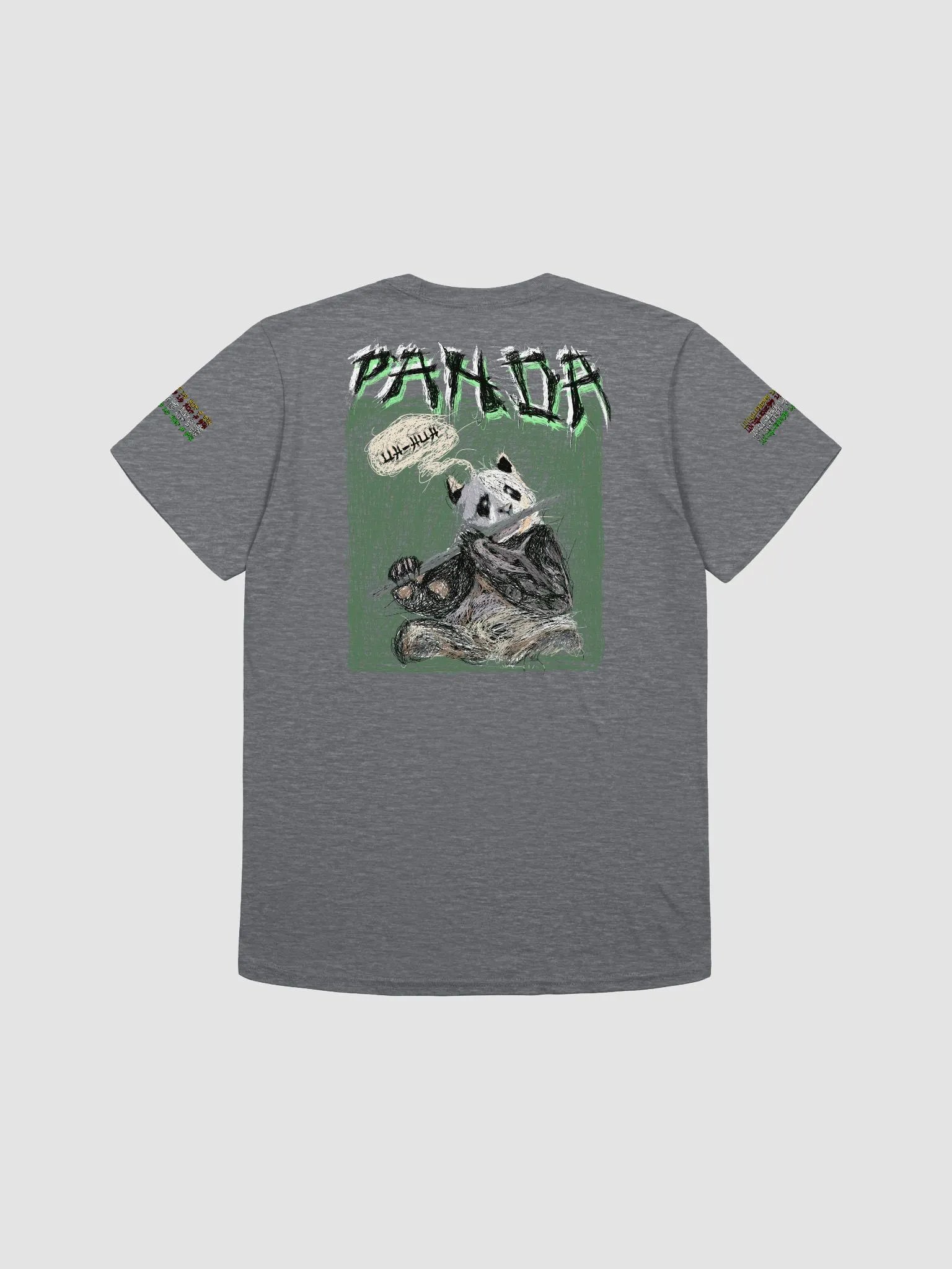 Uh-Huh Panda Scribble Art (Gildan Unisex Softstyle T-Shirt) product image (6)