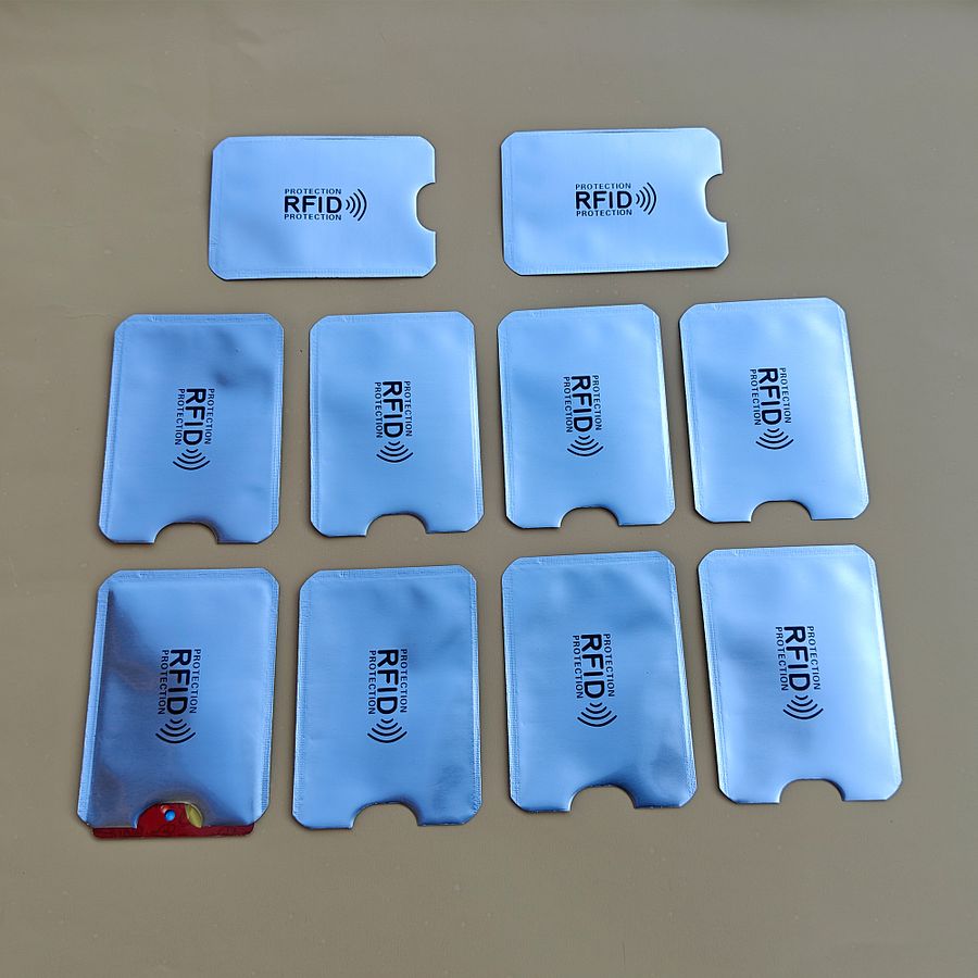 5pcs RFID Blocking Sleeves , Identity Theft Protection Secure Clear Plastic Sleeve for Credit Cards, Debit Card, product image (5)