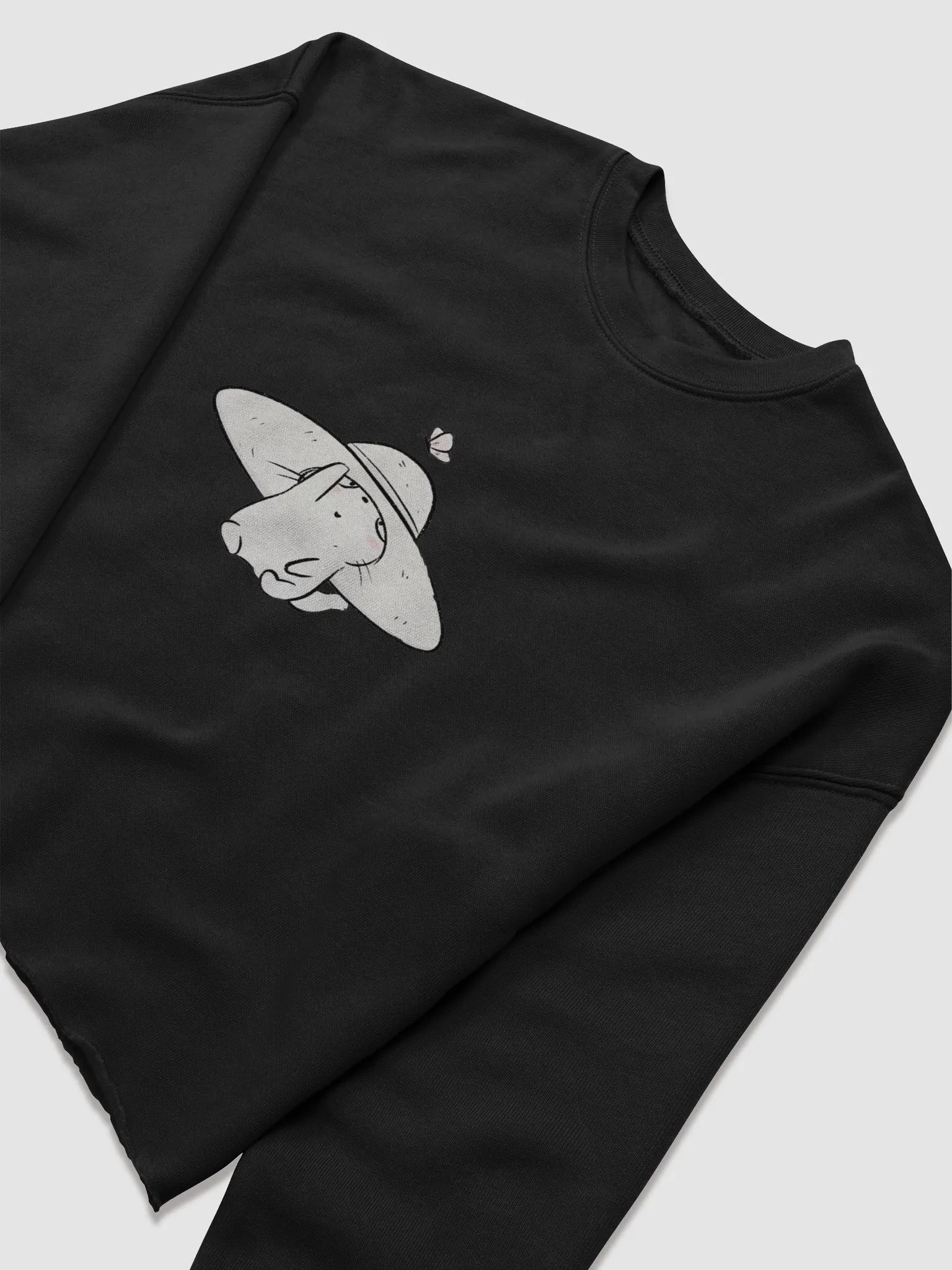 Butterfly Hat Cat Crop Sweatshirt product image (25)