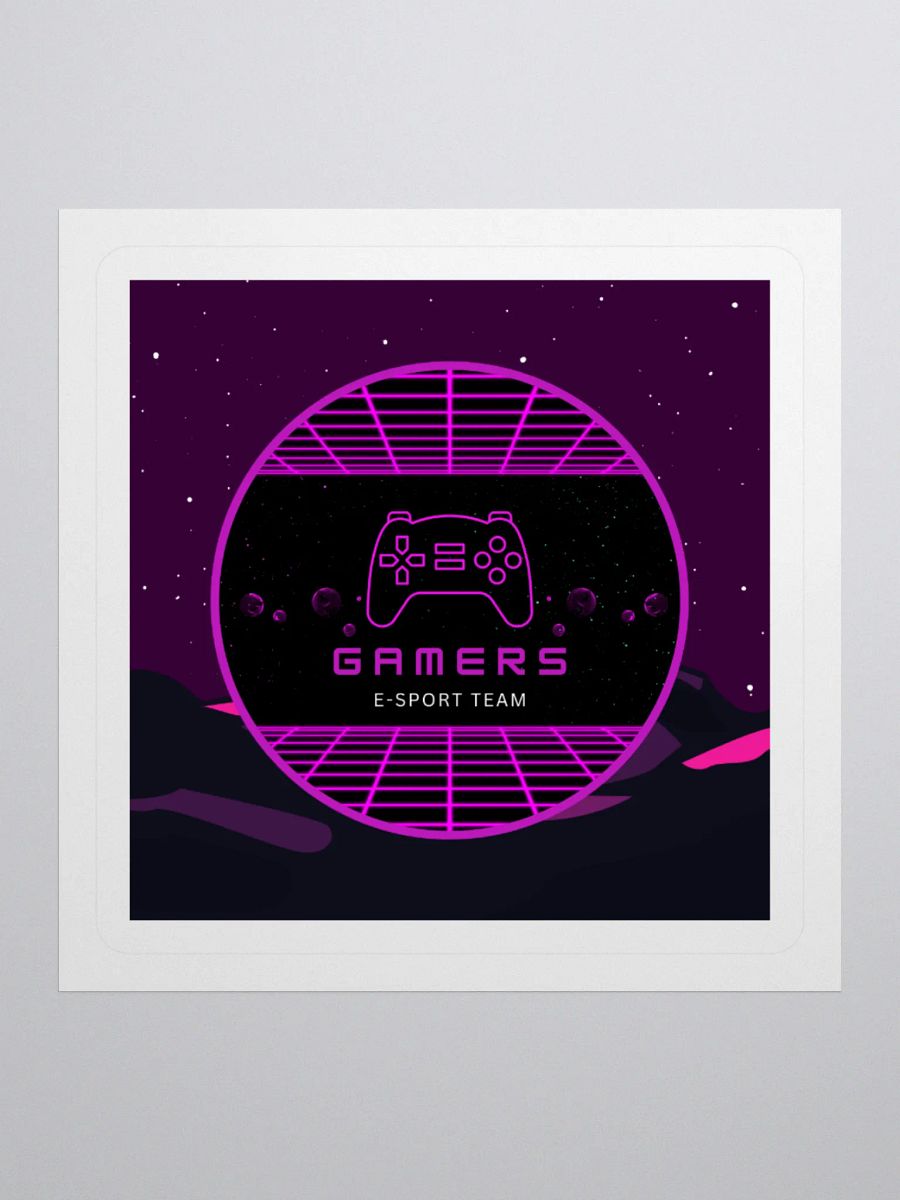 Retro Gamer E-Sport Team Kiss Cut Stickers product image (2)