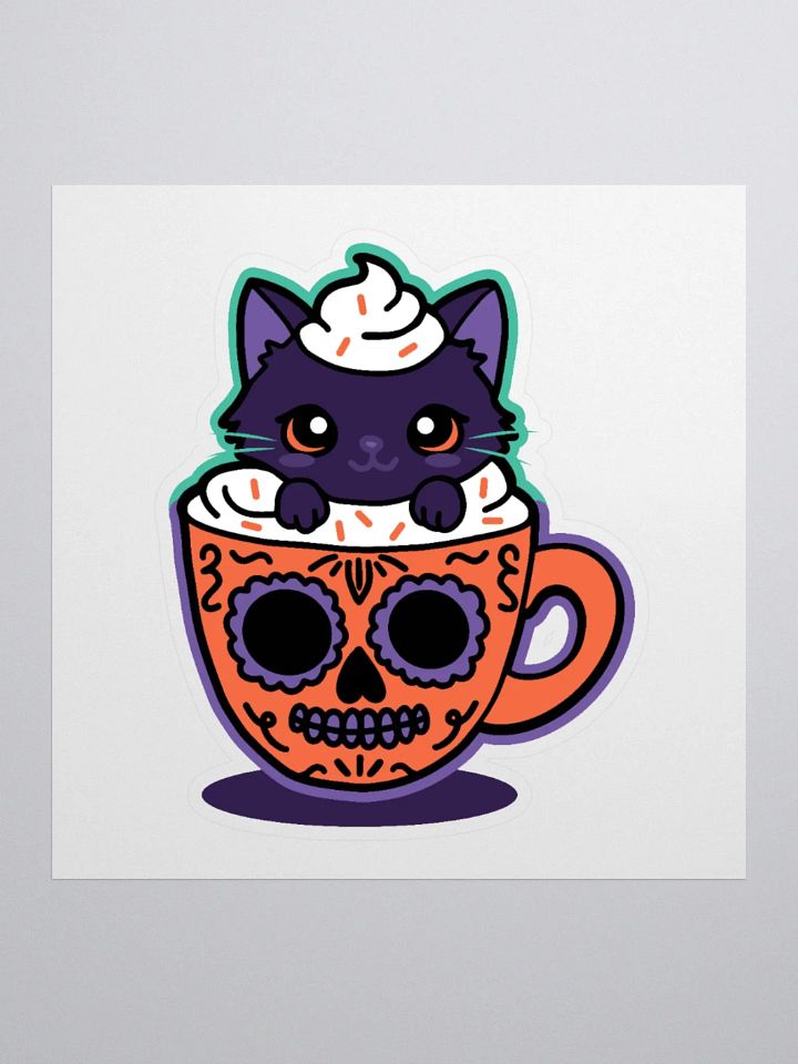 Sugar Skull Kitten Mug Sticker product image (1)
