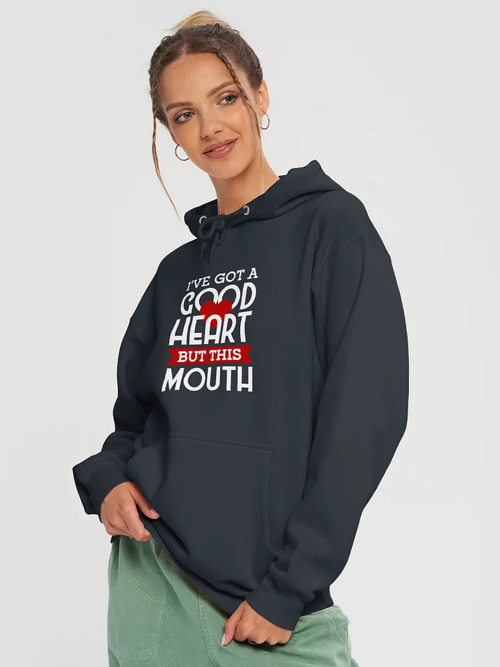 "Good Heart, Sassy Mouth Hoodie – Stay Cozy with Attitude!" product image (2)