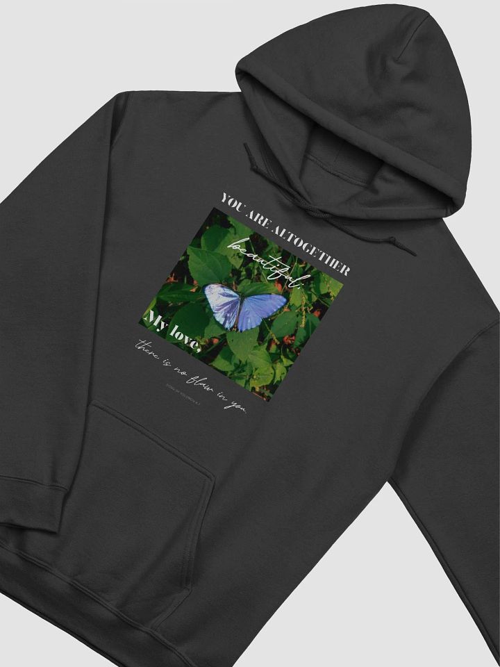 Black Unisex Song of Solomon 4:7 Butterfly Hoodie product image (2)