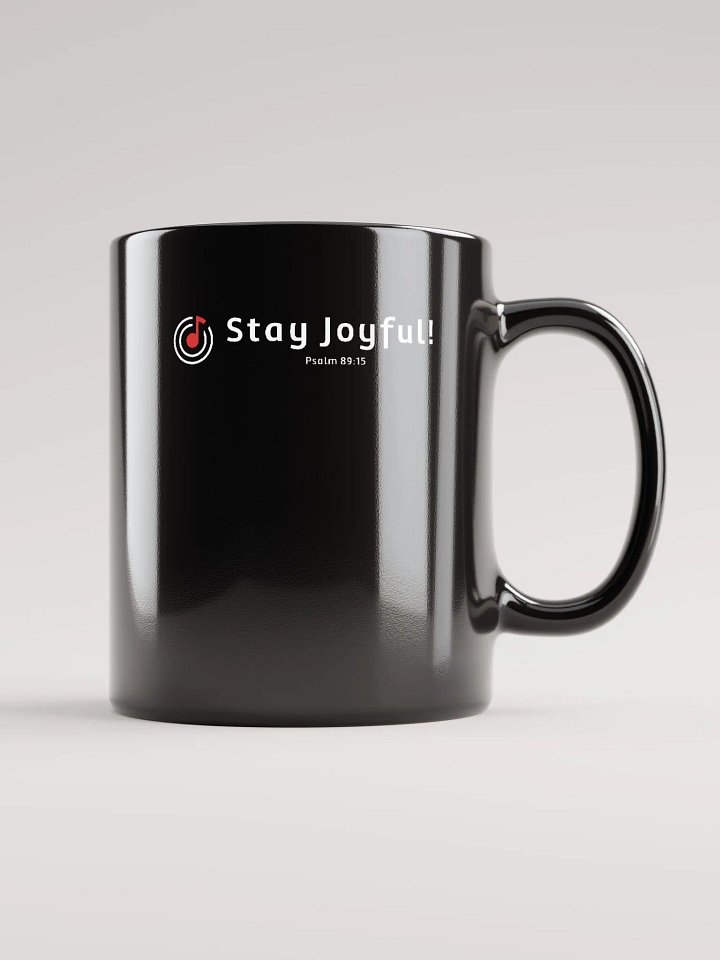 PraiseTracks Logo Glossy Black Coffee Mug | Right Handed product image (2)