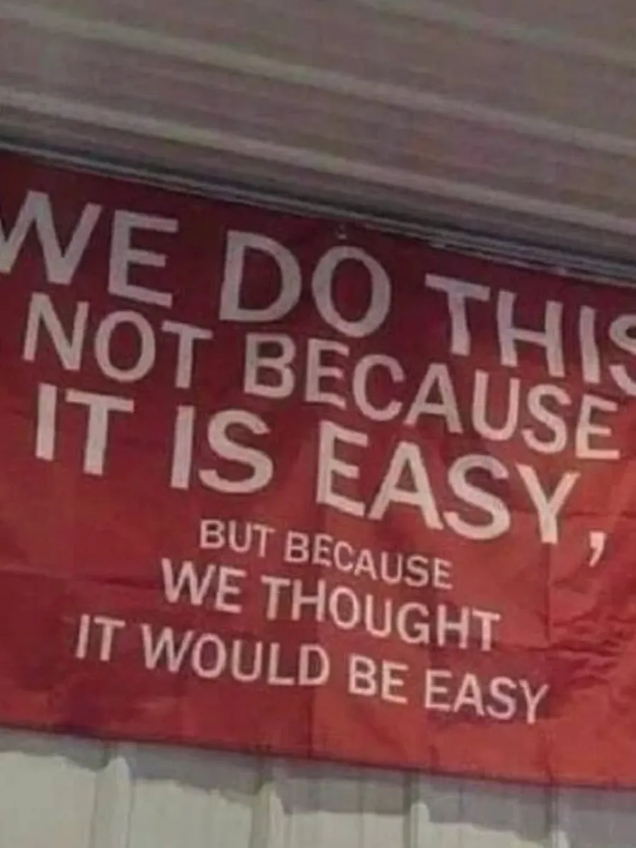we do this not because it is easy flag product image (2)