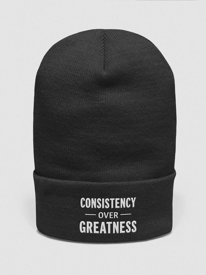 Unlock Your Inner Champion: The Beanie Inspired by Dwayne The Rock Johnson’s Life-Changing Motto-Consistency Over Greatness product image (1)