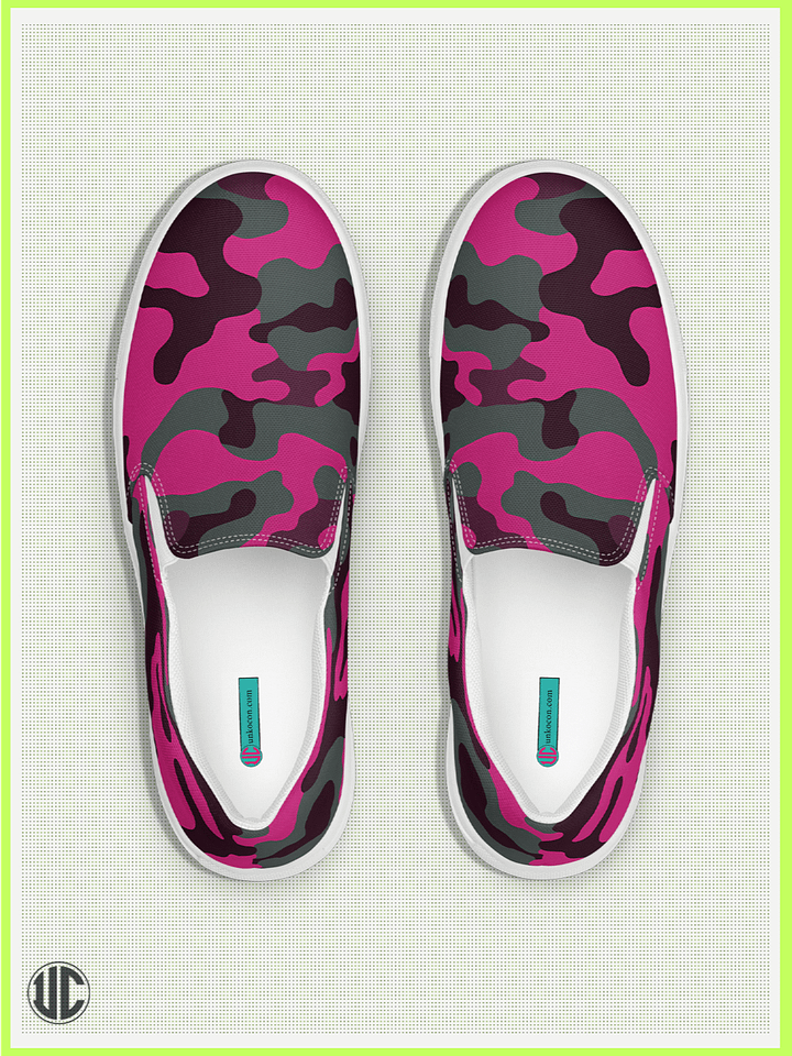 UnkoCon – Savage Woodland Camo Women’s Slip-On Shoes product image (1)