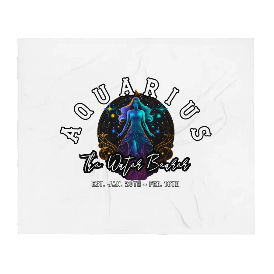 Aquarius - Zodiac Throw Blanket product image (1)