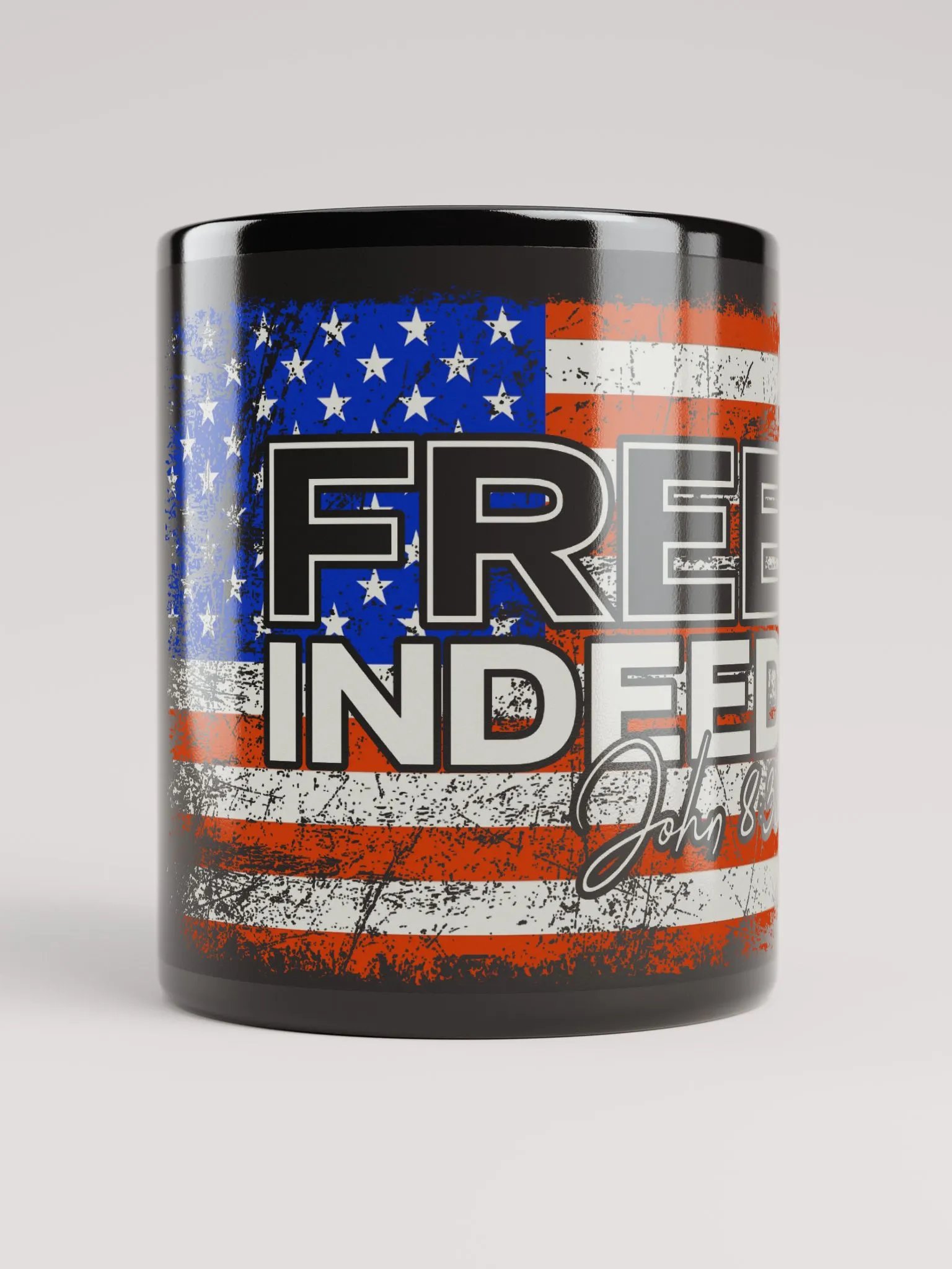 Free Indeed Patriotic Faith Mug - John 8:36 product image (2)