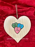 Candy Hearts Carved Ornament product image (1)