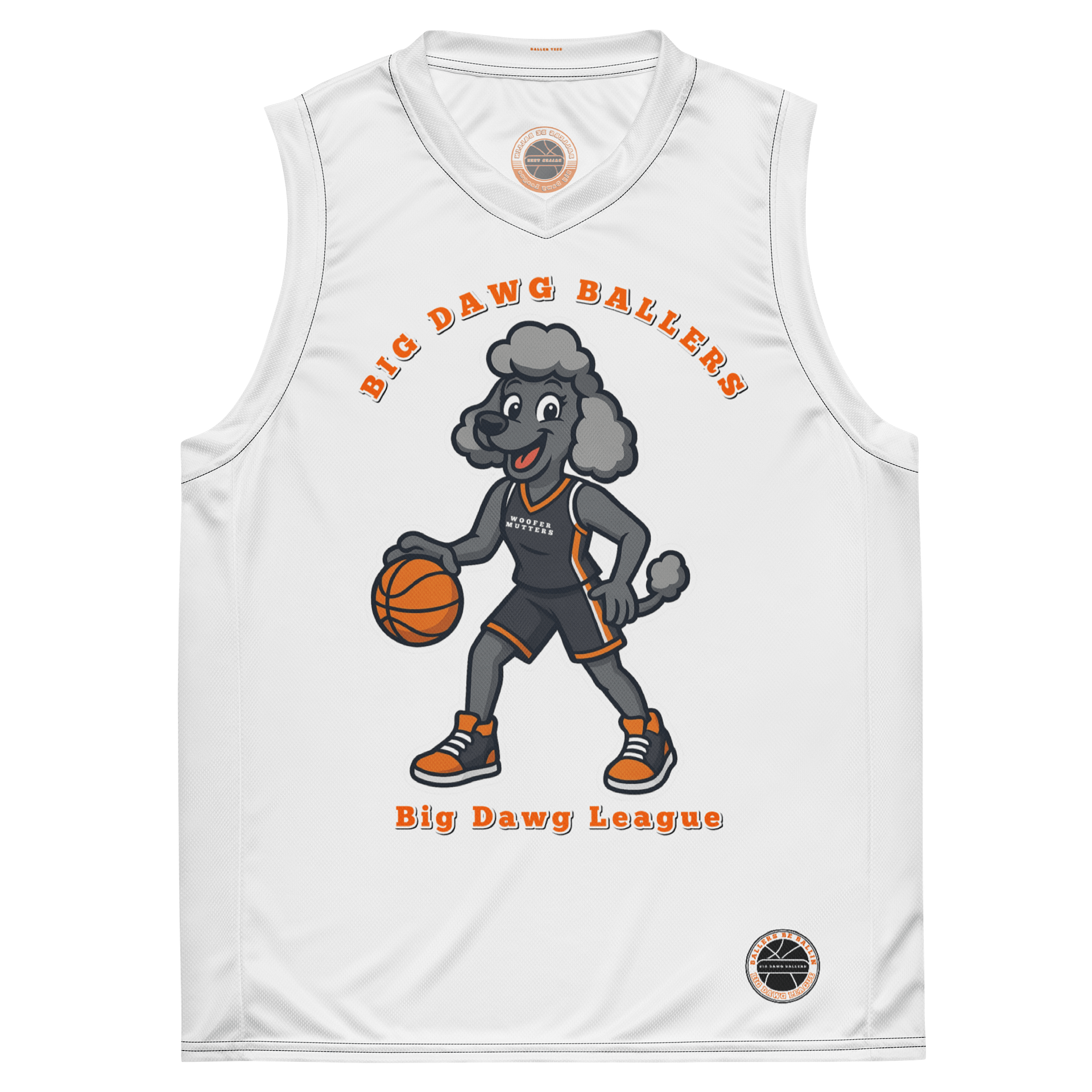 Basketball Jersey Gray Poodle WooferMutter product image (3)