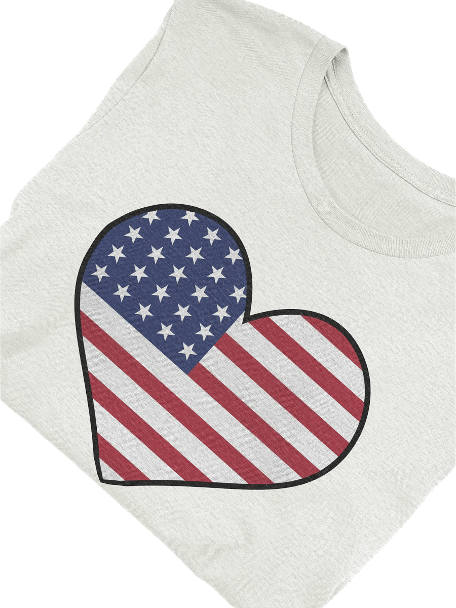 US Heart Flag T-shirt product image (45)