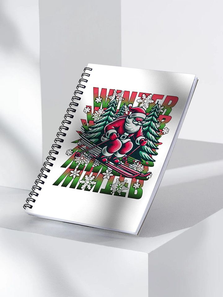 Winter Santa Skiing Wonderland Spiral Notebook product image (2)
