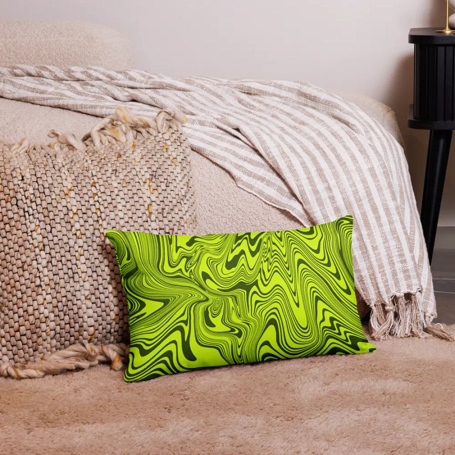 Premium Pillow Case - Abstract Yellow Swirls product image (4)