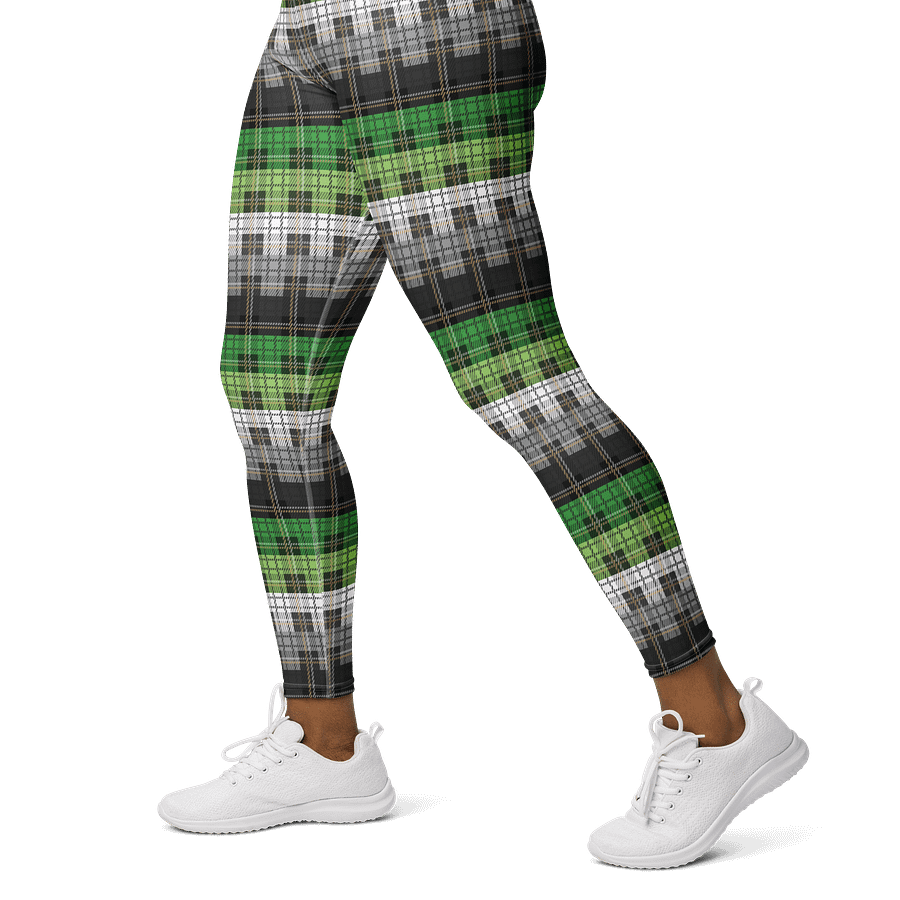 Aromantic Pride Plaid Leggings product image (3)