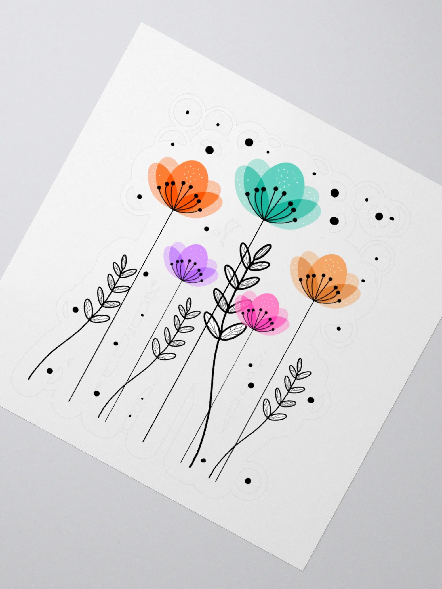 Whimsical Wildflowers Sticker Set product image (6)