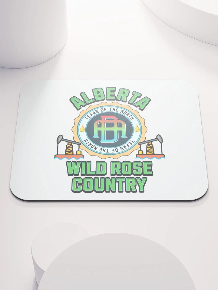 Alberta Wild Rose Country Emblem Mouse Pad product image (2)