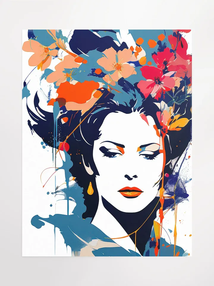 Abstract Woman v4 - Vintage Style Poster - Girly - Medium Size 18x24 Inches product image (1)