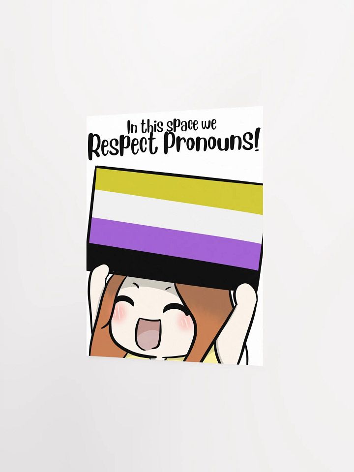 Respect Pronouns Poster - Nonbinary product image (2)