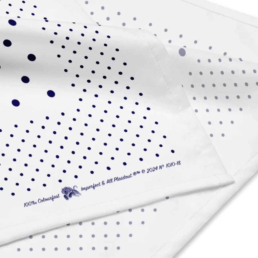 White & Navy Polka Dot Bandana product image (4)