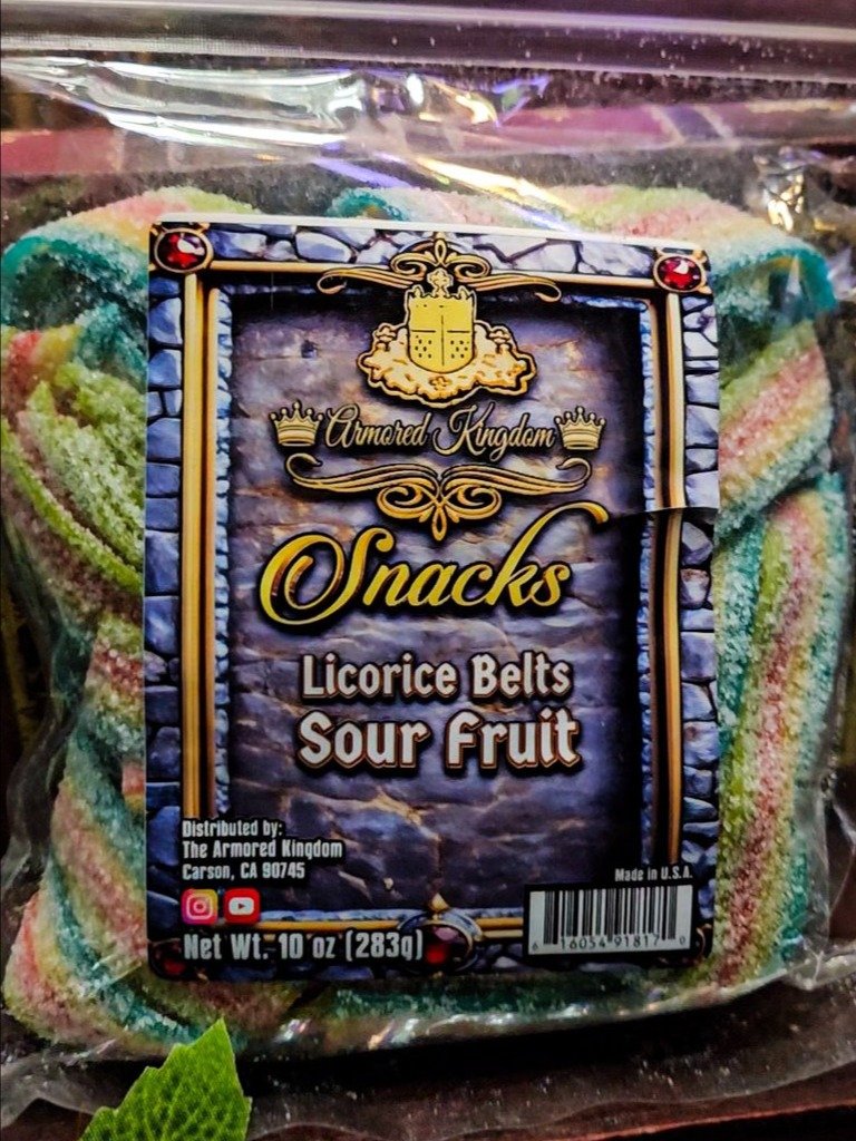 The Armored Kingdom Sour Fruit Combo Licorice Belts-Watermelon Strawberry & Blue Raspberry product image (7)