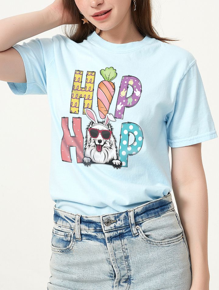 Hip Hop Easter Samoyed T-Shirt | Cute Easter Day Samoyed Wearing Bunny Ears and Sunglasses product image (6)