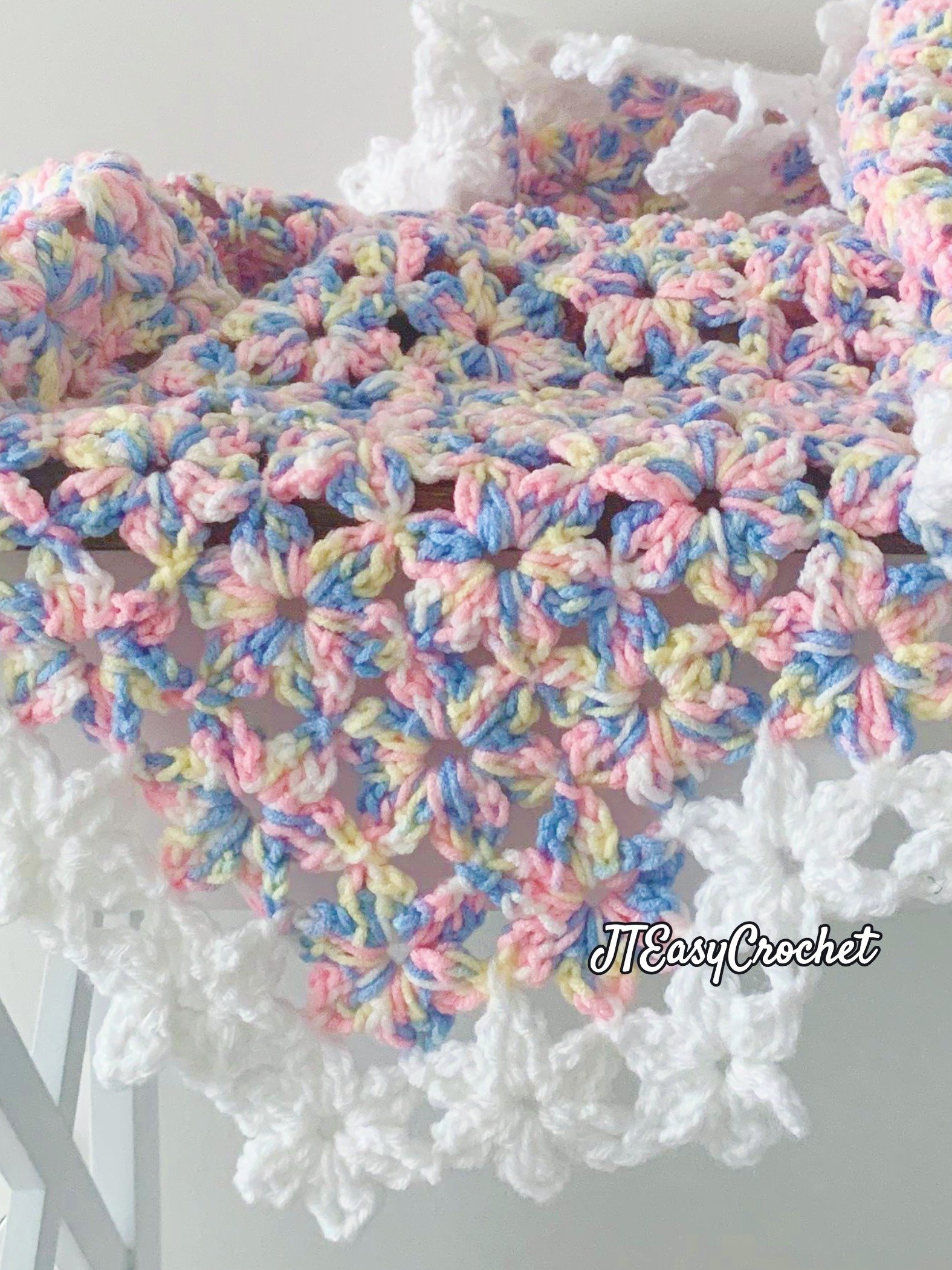 Floral Crochet Blanket Pattern & VIDEO, Easy Lace Crochet Motif, PDF Instant Download Flower Afghan product image (5)