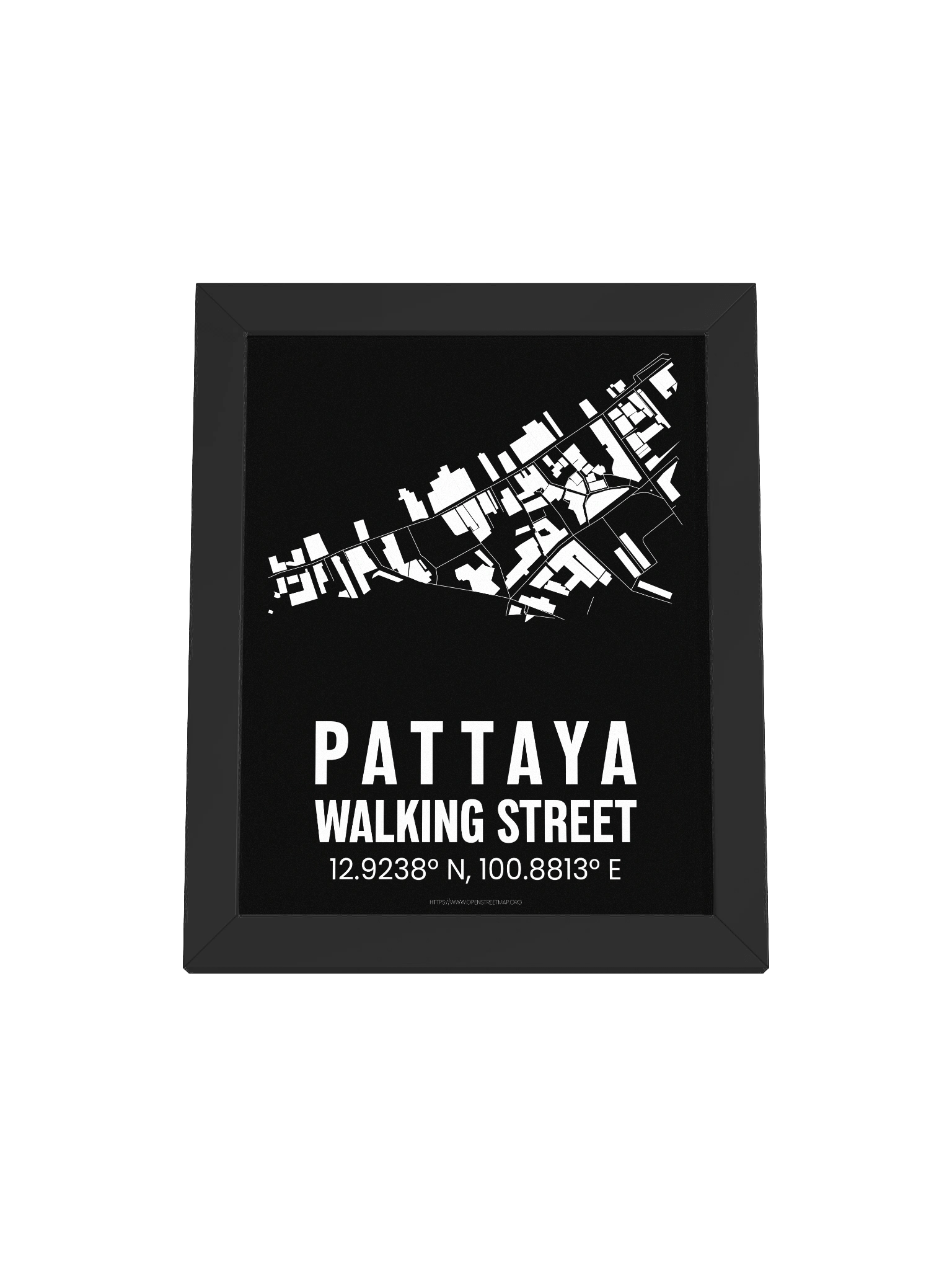 Pattaya Walking Street Map Black product image (1)