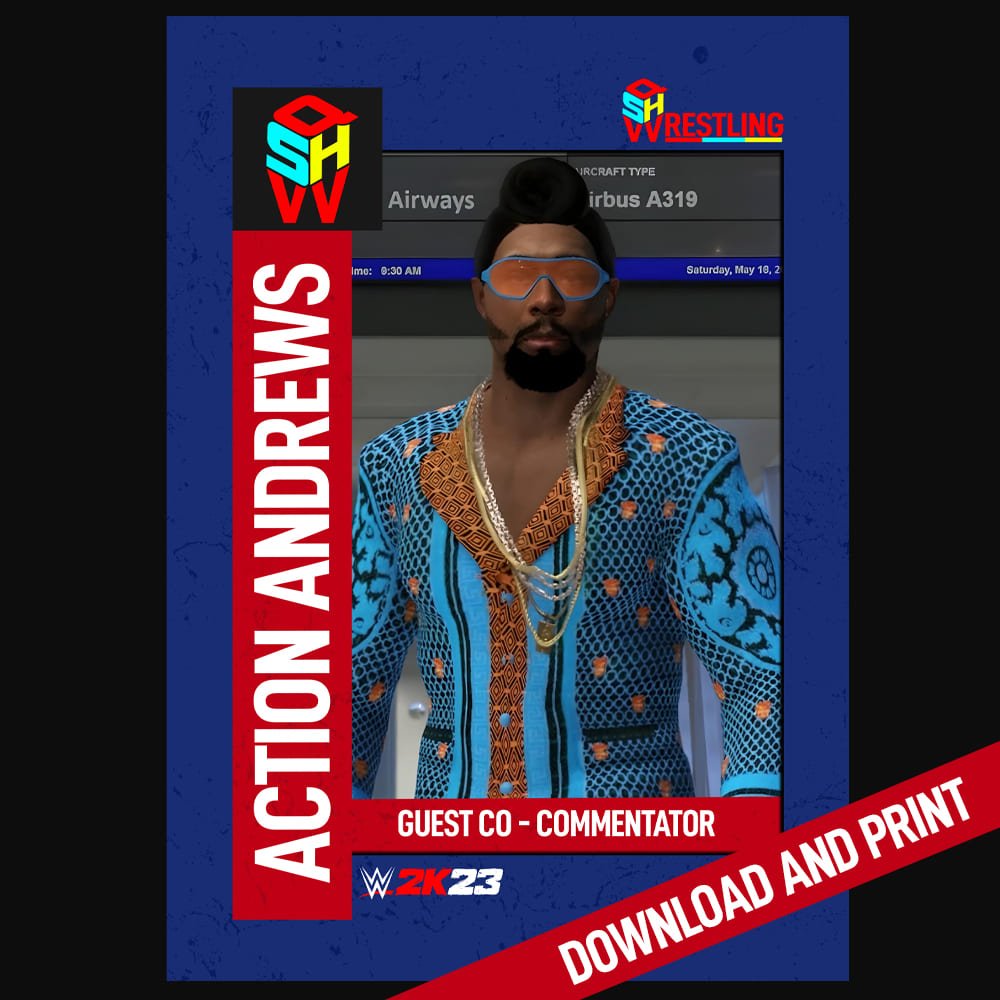 ACTION ANDREWS (EOV) QSHW COMMEMORATIVE TRADING CARD - WWE2K23 product image (1)