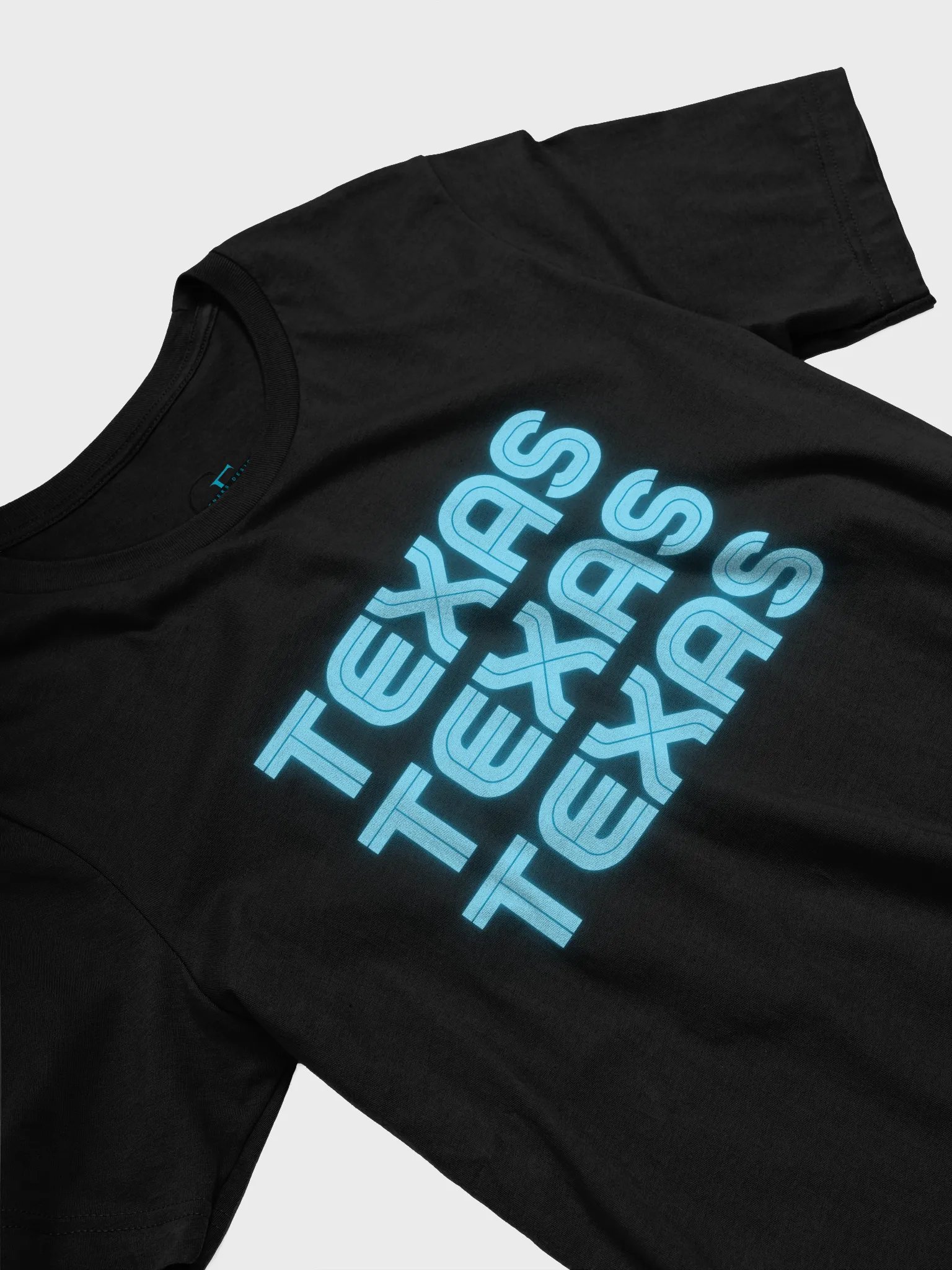 💙 Triple Texas Neon Glow T-Shirt | Bella+Canvas Unisex Tee | Colo Pro Font in Blue Neon product image (18)