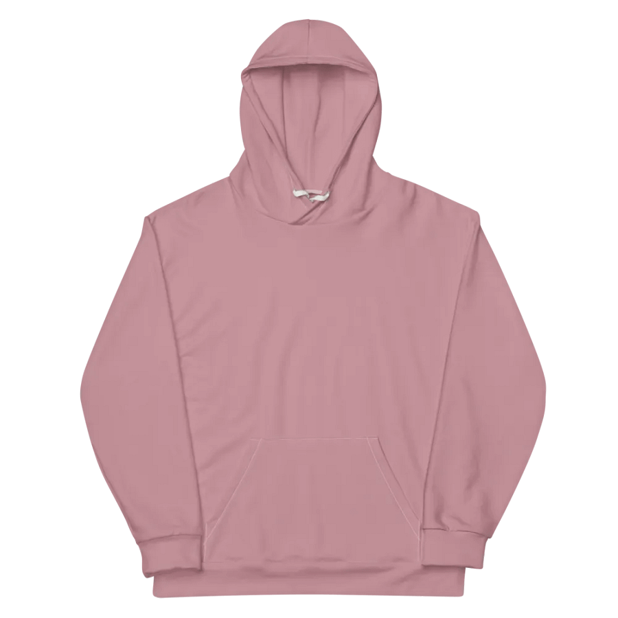 Plain Dusty Pink Soft Summer Unisex Recycled Polyester Heavyweight Premium Hoodie by Treasure Pie product image (12)