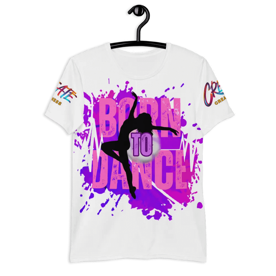 Born to Dance Her Silhouette Huge Print Athletic Tee product image (6)