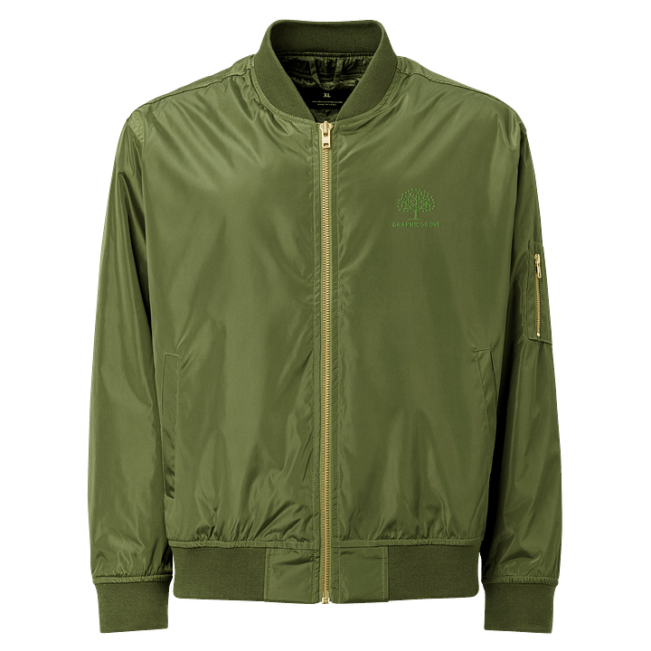 Graphic Grove Unisex Premium Recycled Bomber - Black & Army, Nature-Inspired Design, Lightweight product image (2)