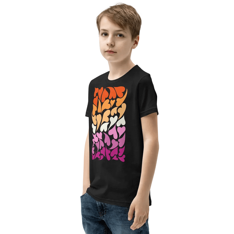 Nestled PRIDE Lesbian T-shirt (Youth) product image (7)