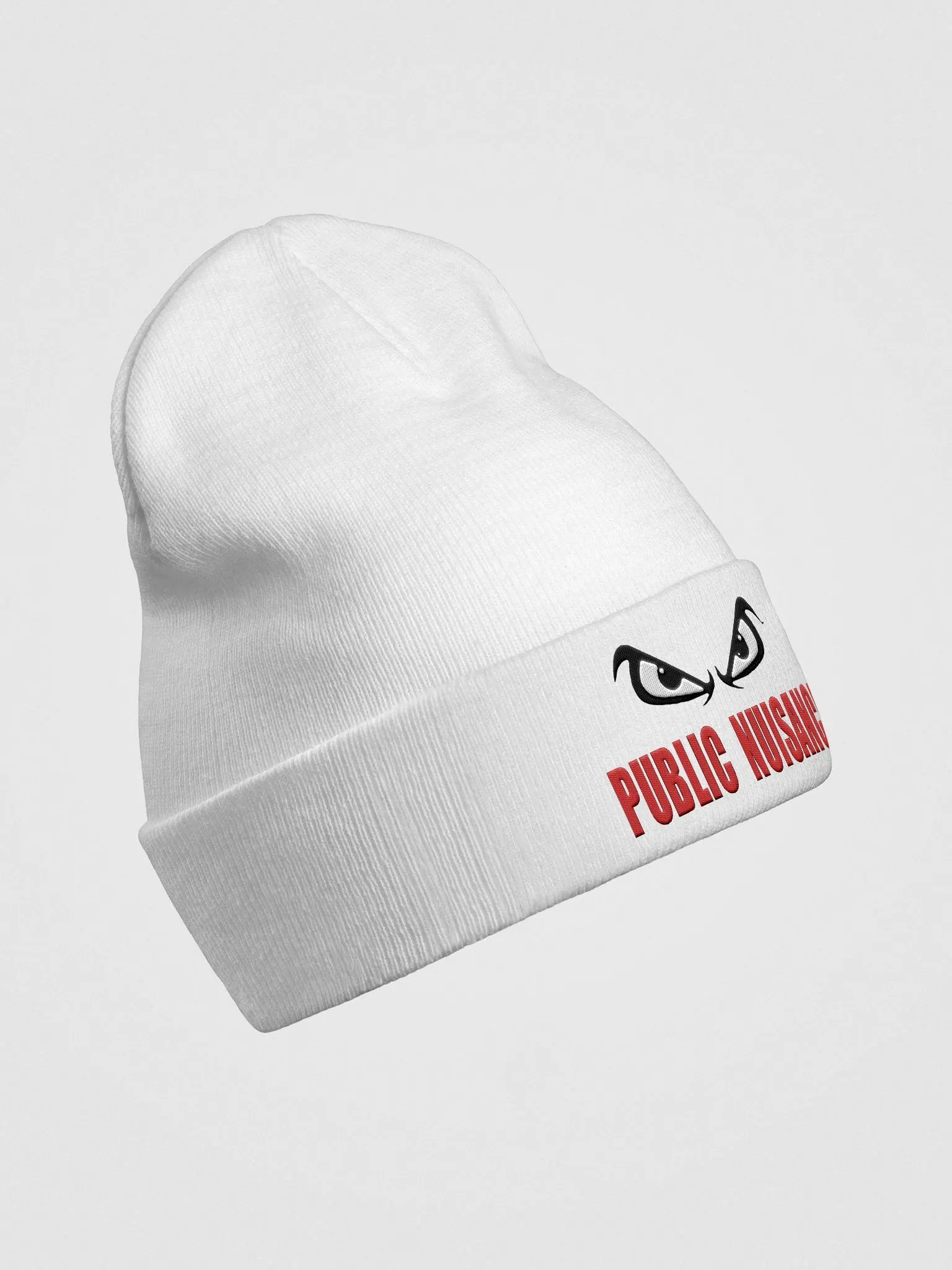 Public Nuisance Red Letter Embroidered Beanie product image (3)