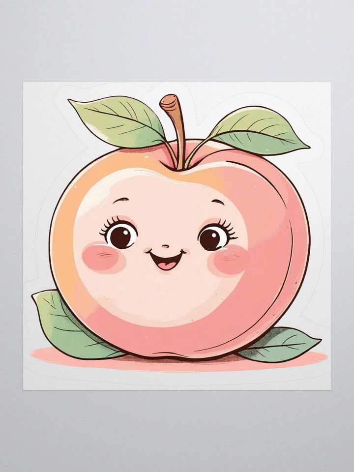 Cheerful Peach Kiss Cut Stickers product image (1)