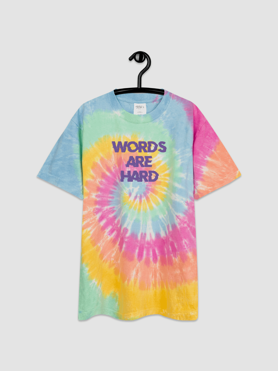 Words Are Hard Oversized Tie-Dye T-Shirt Rainbow product image (5)