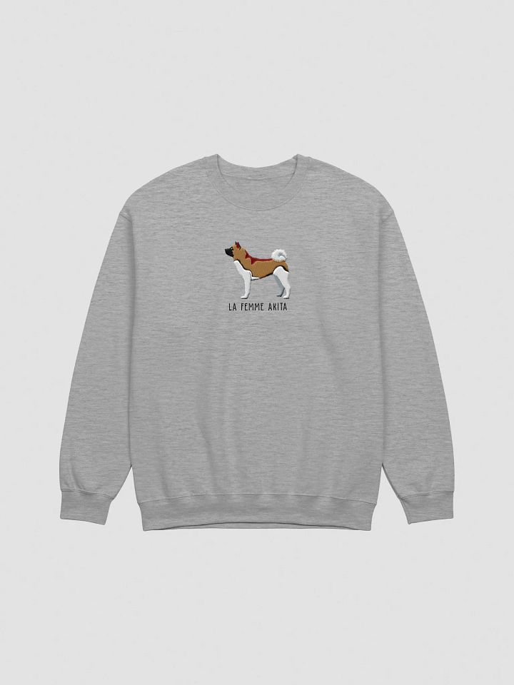 La Femme Akita Sweatshirt (Embroidered) of an American Akita product image (10)