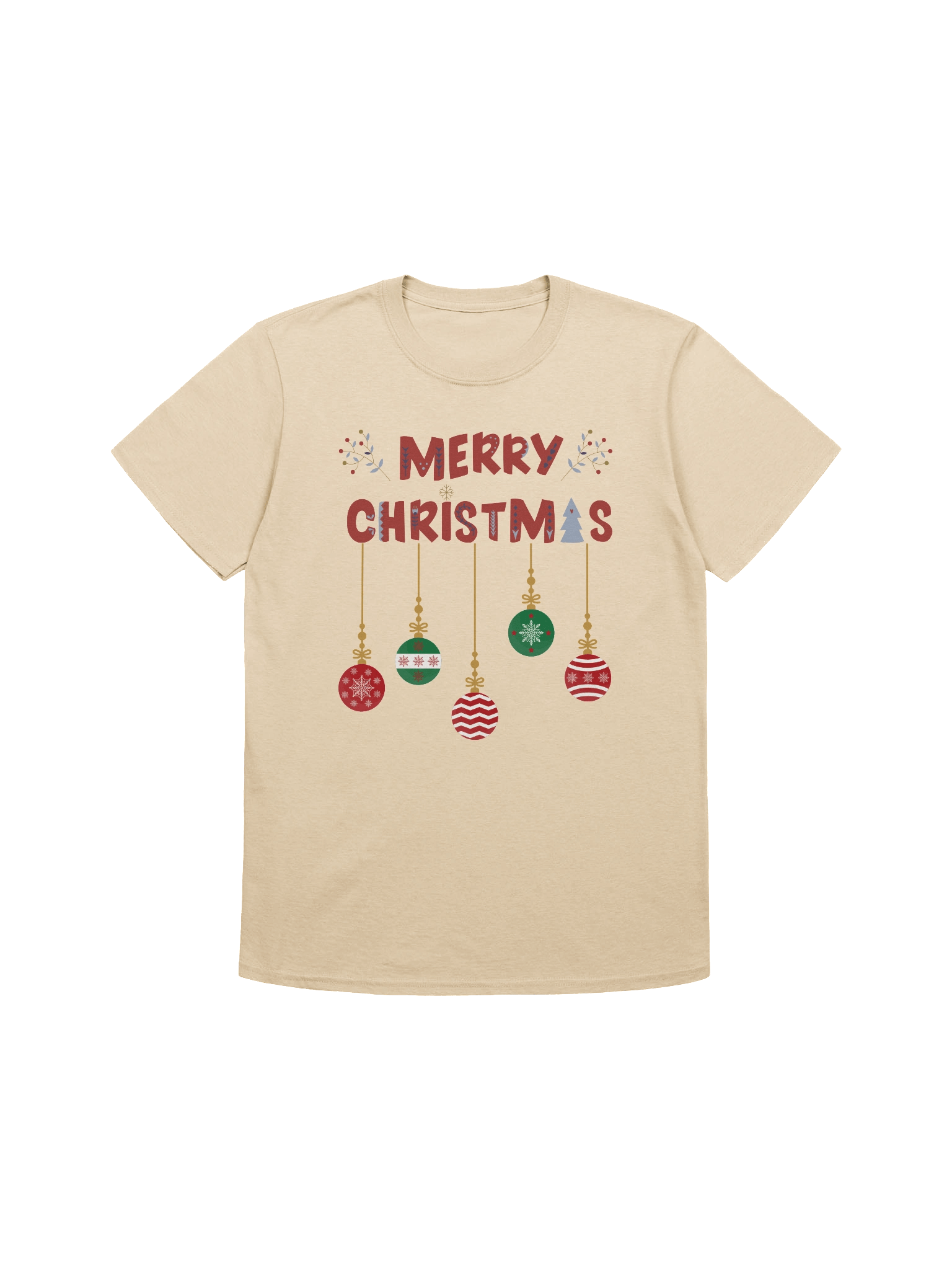 Festive Merry Christmas Ornaments T-Shirt product image (3)