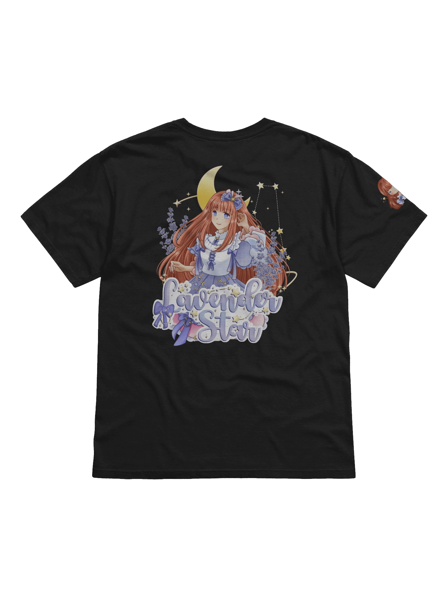 Lavender Star T-Shirt in Black product image (3)