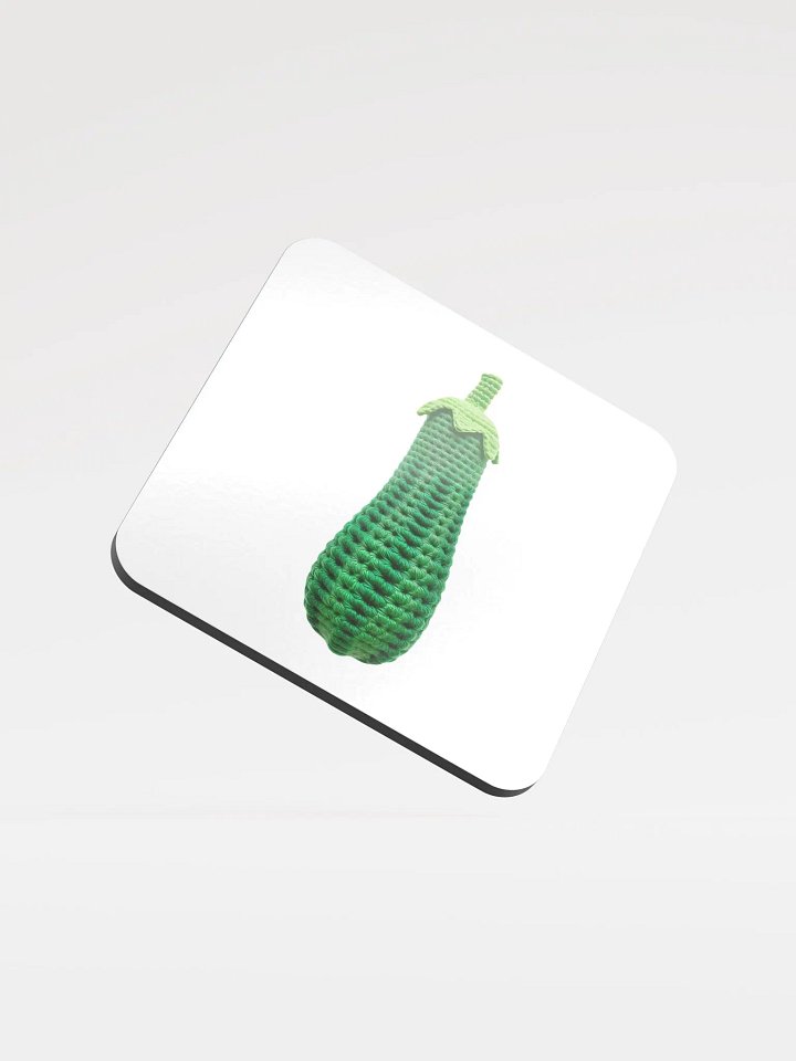 CozyAvocado Glossed Cork Coaster Zuchini #1 product image (1)