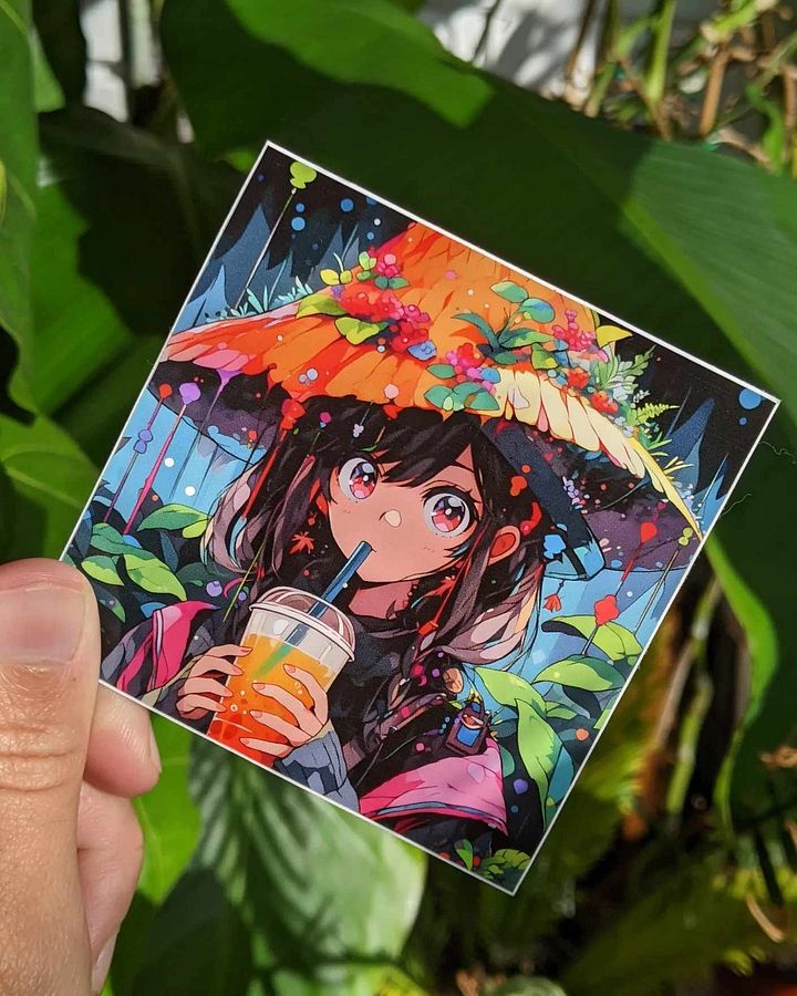 Slurp Mushroom Girl Sticker product image (1)