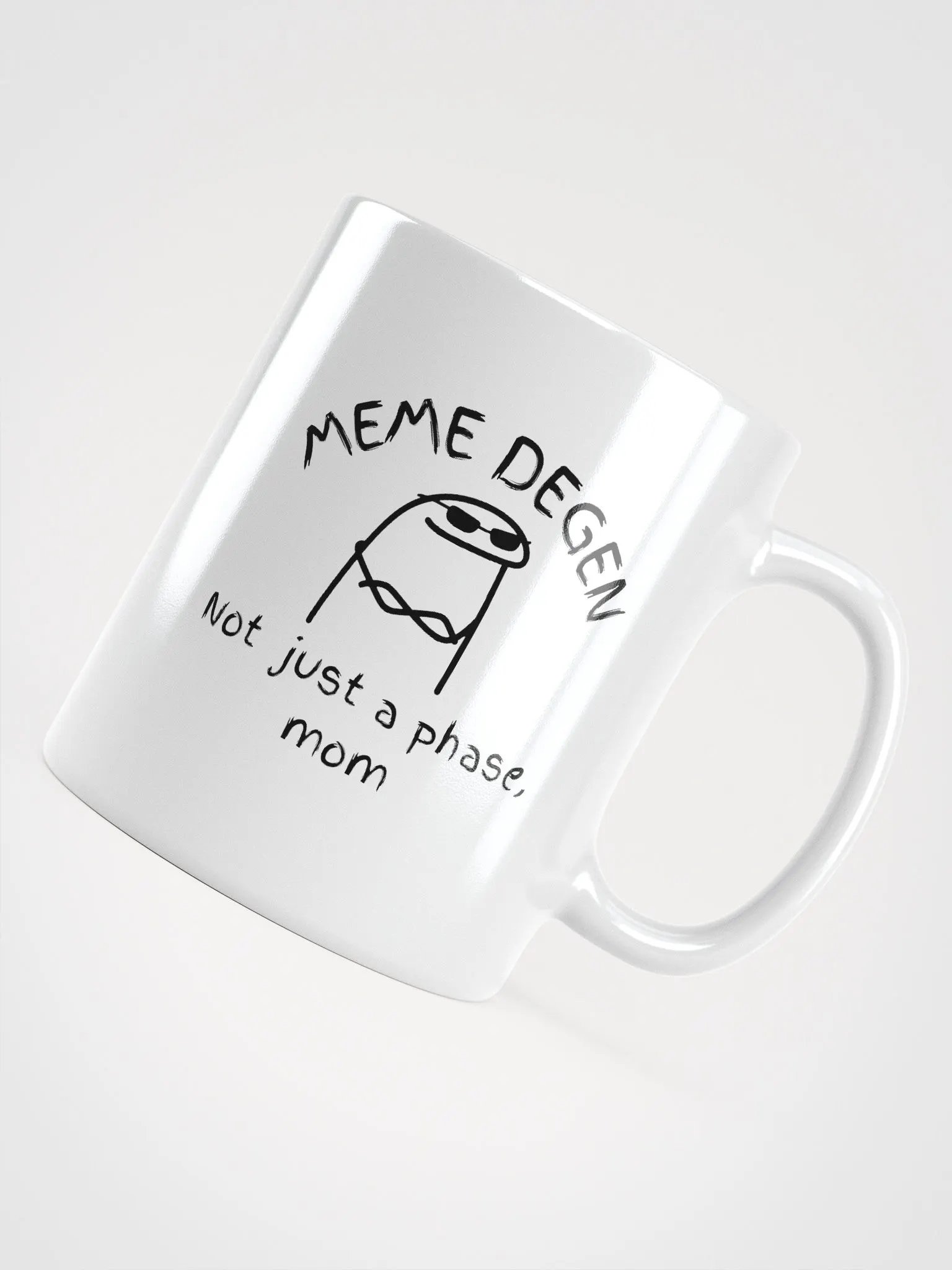Meme Degen | White Glossy Mug product image (4)
