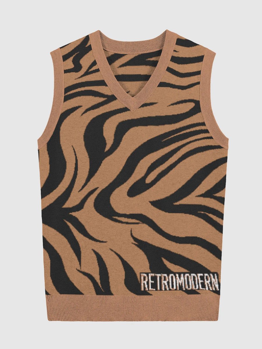 Tiger Retromodern Knitted V-Neck Vest product image (3)