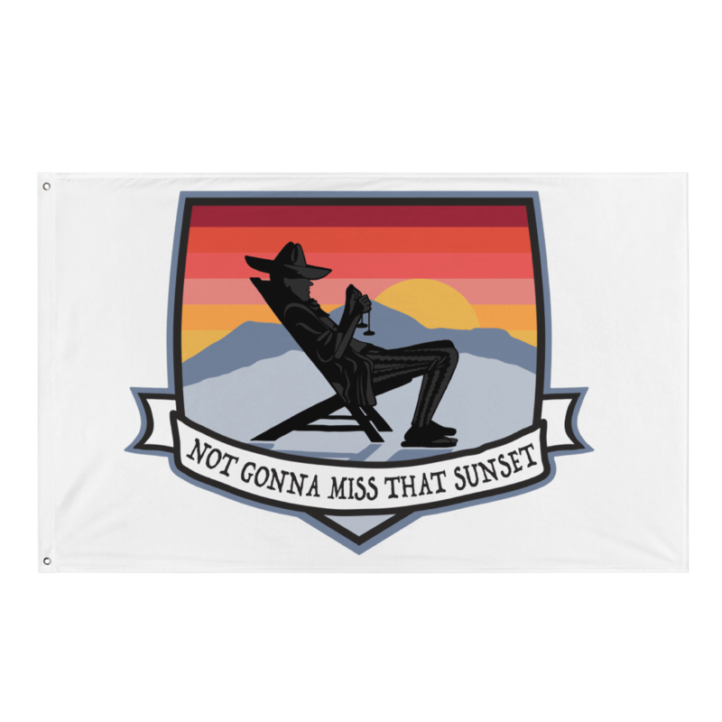 Not Gonna Miss That Sunset Flag product image (1)