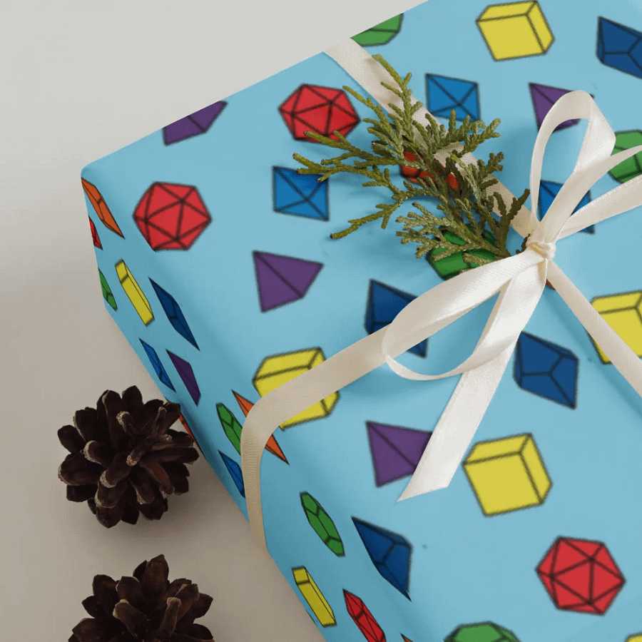 RPG polyhedral dice Wrapping Paper Set product image (7)