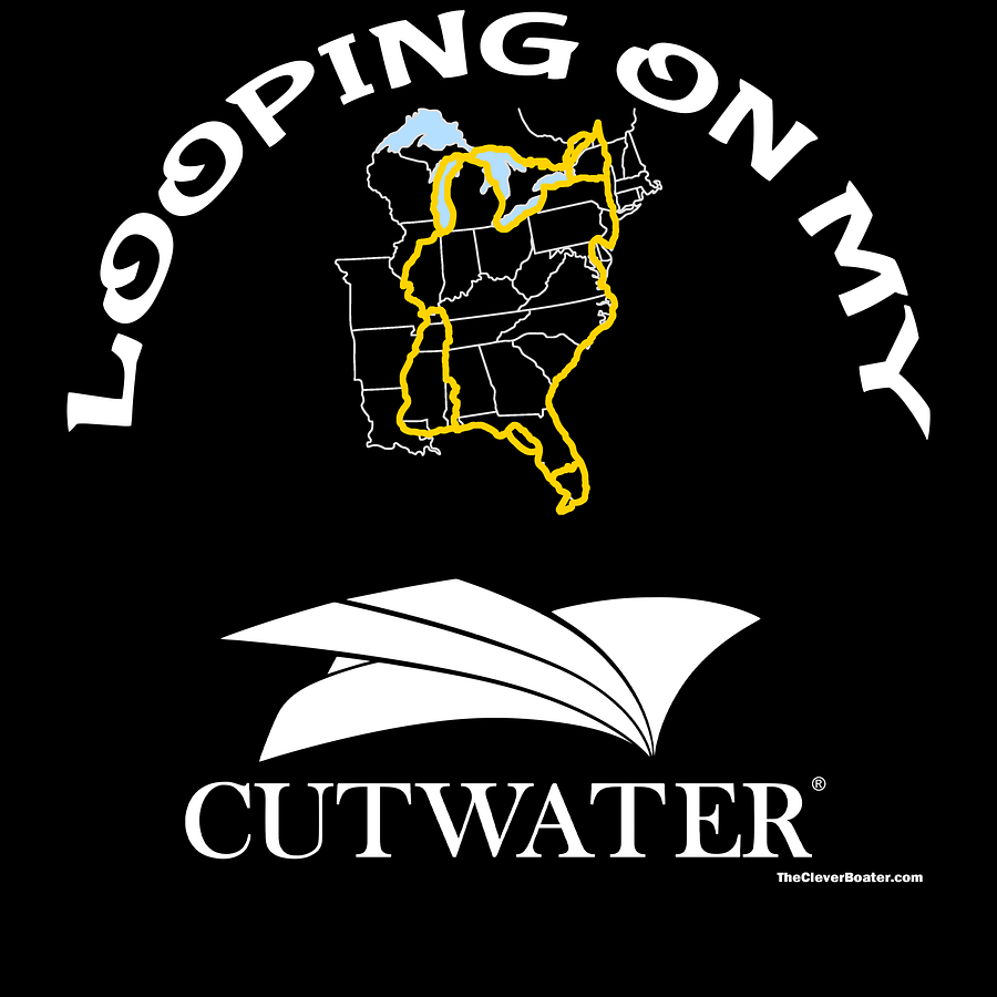 Looping On My Cutwater - T-Shirt - Dark Shirt w/White Logo product image (5)