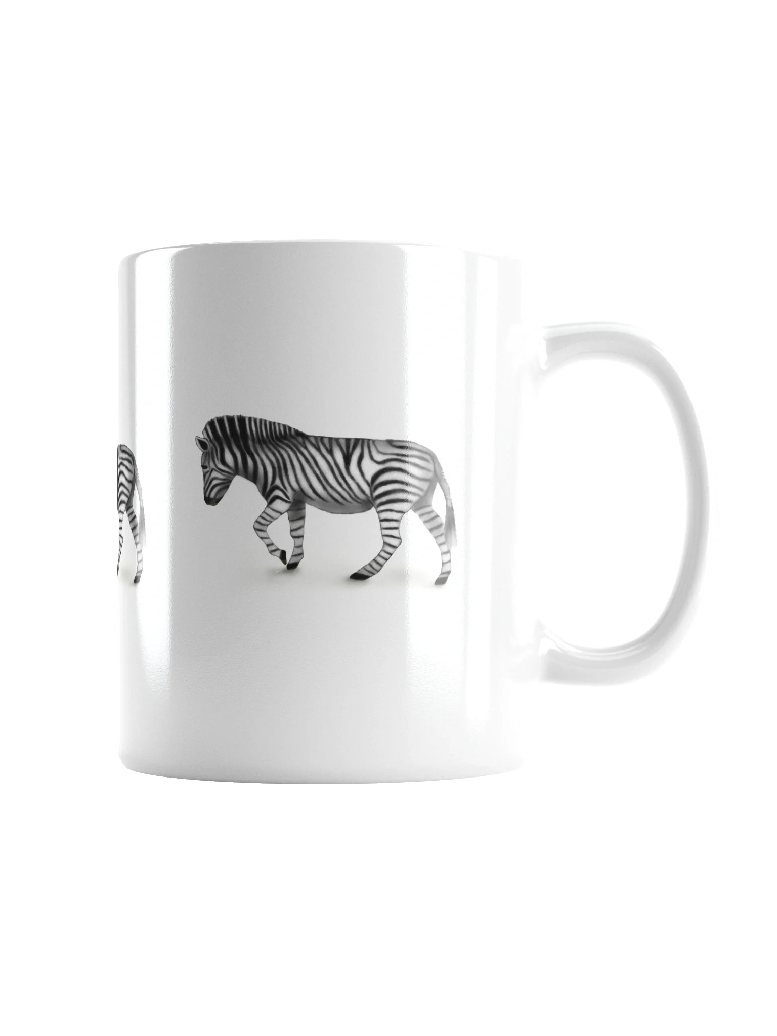 Striped Zebra White Glossy Mug product image (4)