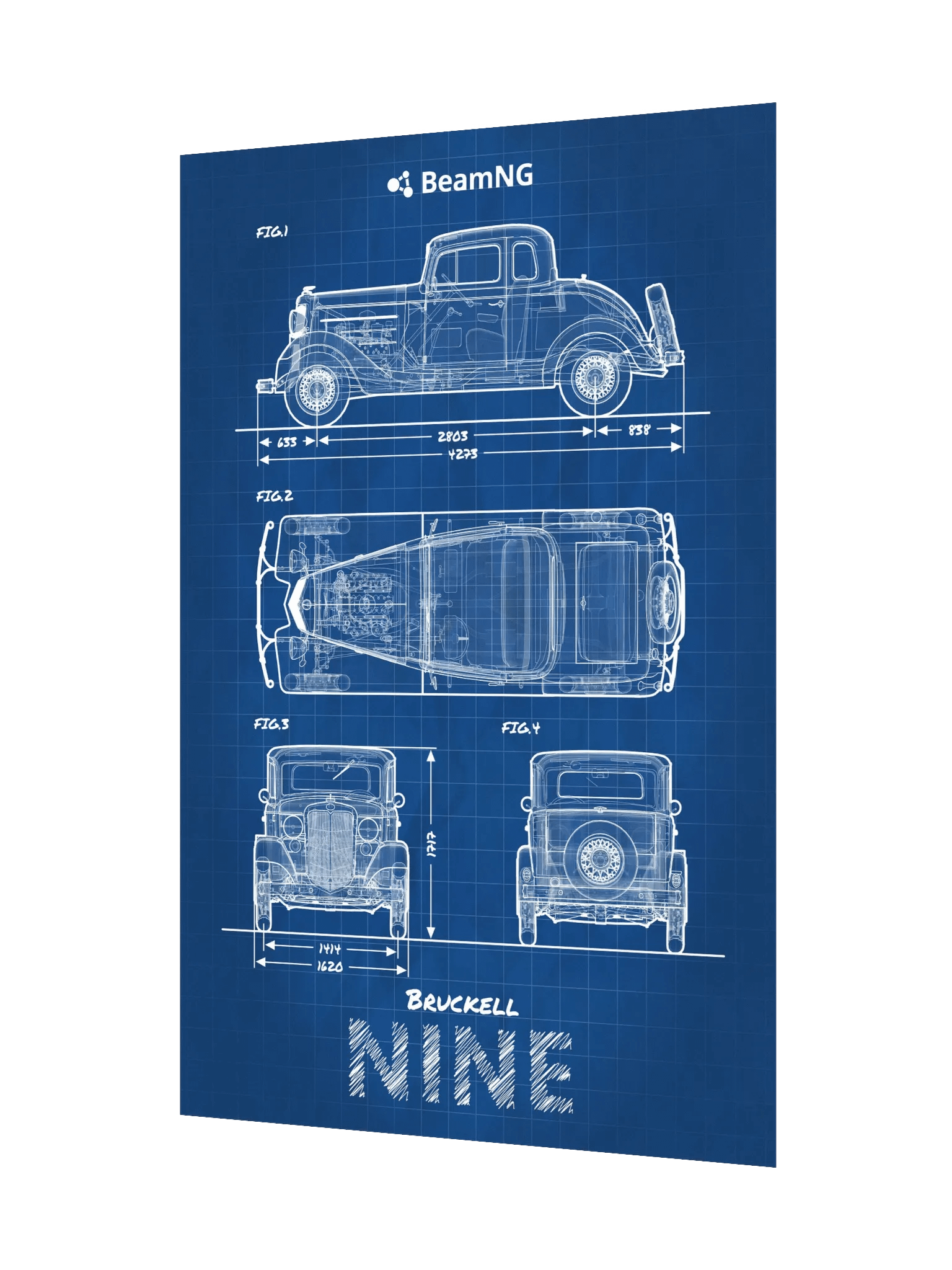 Bruckell Nine Blueprint Poster product image (3)