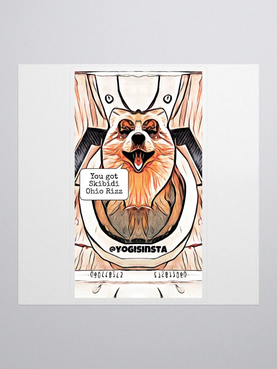 Skibidi Ohio Rizz Dog Sticker product image (1)